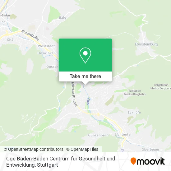 Карта Cge Baden-Baden Centrum für Gesundheit und Entwicklung