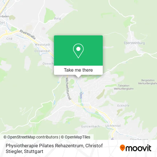 Карта Physiotherapie Pilates Rehazentrum, Christof Stiegler