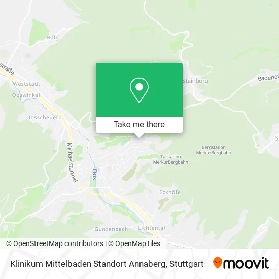 Карта Klinikum Mittelbaden Standort Annaberg