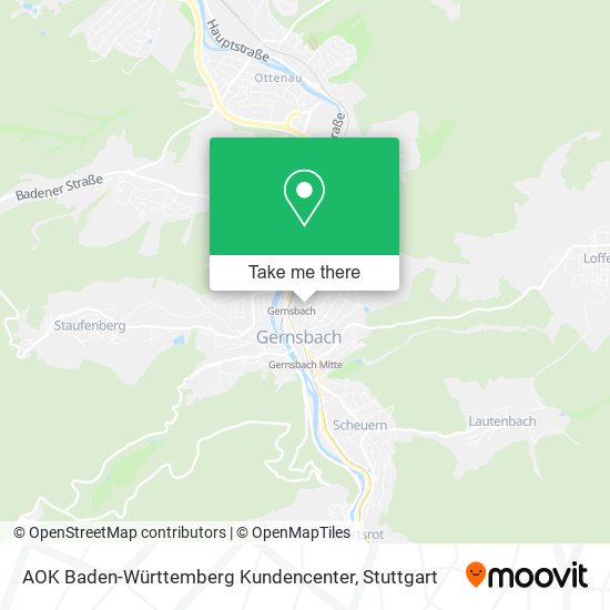 AOK Baden-Württemberg Kundencenter map