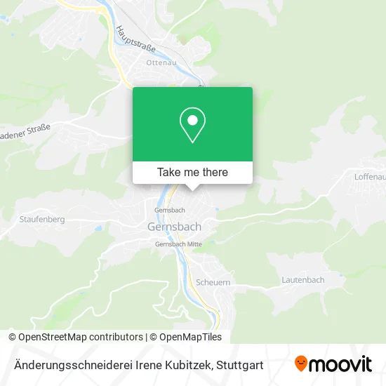 Карта Änderungsschneiderei Irene Kubitzek