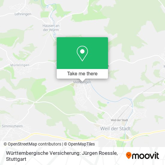 Württembergische Versicherung: Jürgen Roessle map