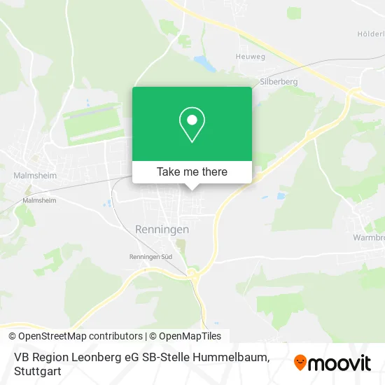 Карта VB Region Leonberg eG SB-Stelle Hummelbaum