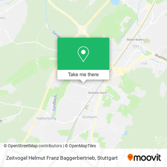 Карта Zeitvogel Helmut Franz Baggerbertrieb