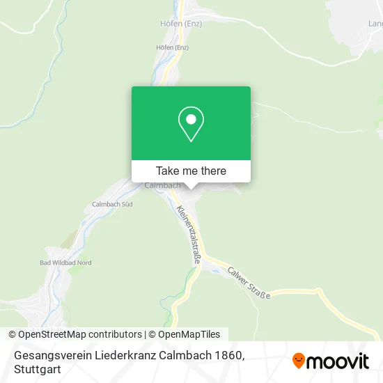 Карта Gesangsverein Liederkranz Calmbach 1860