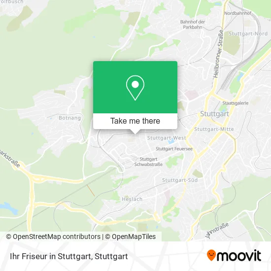Карта Ihr Friseur in Stuttgart
