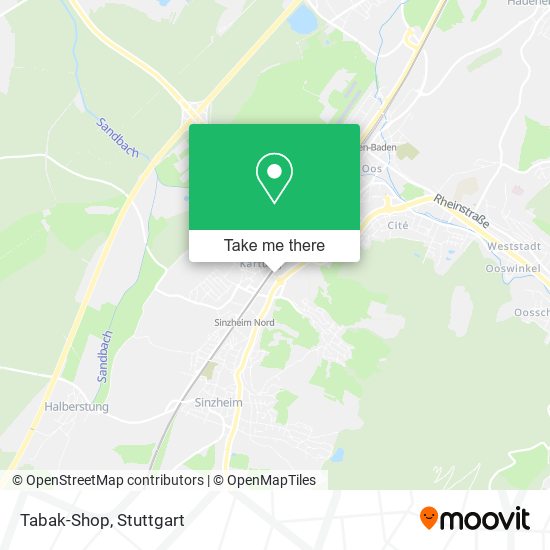 Tabak-Shop map