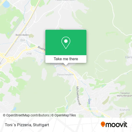 Карта Toni 's Pizzeria