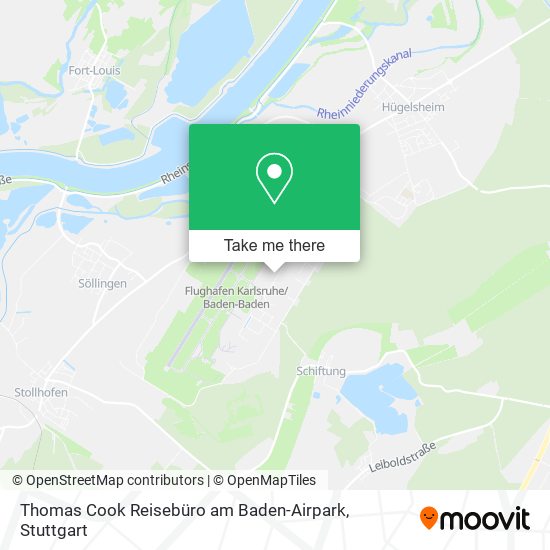 Thomas Cook Reisebüro am Baden-Airpark map