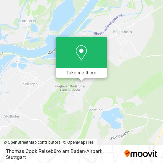 Карта Thomas Cook Reisebüro am Baden-Airpark