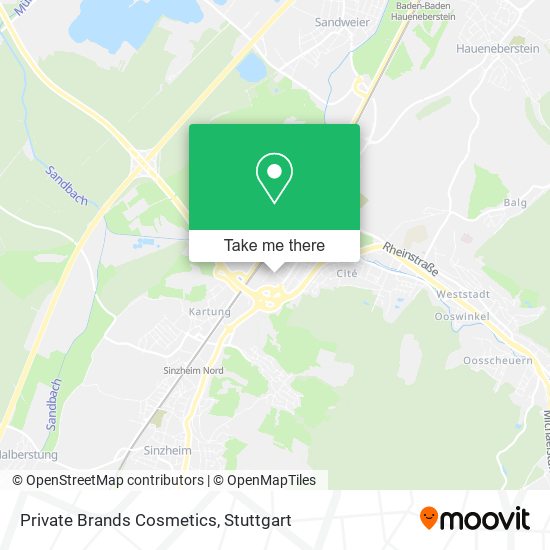 Private Brands Cosmetics map