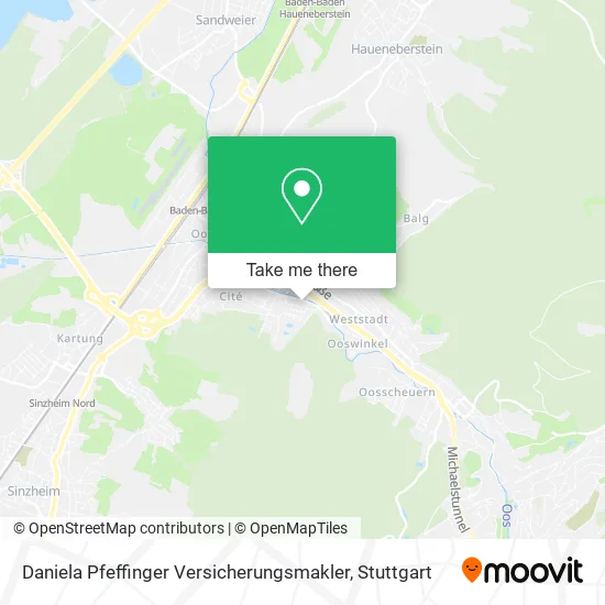 Карта Daniela Pfeffinger Versicherungsmakler