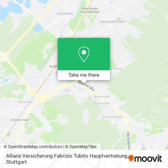 Карта Allianz Versicherung Fabrizio Tubito Hauptvertretung
