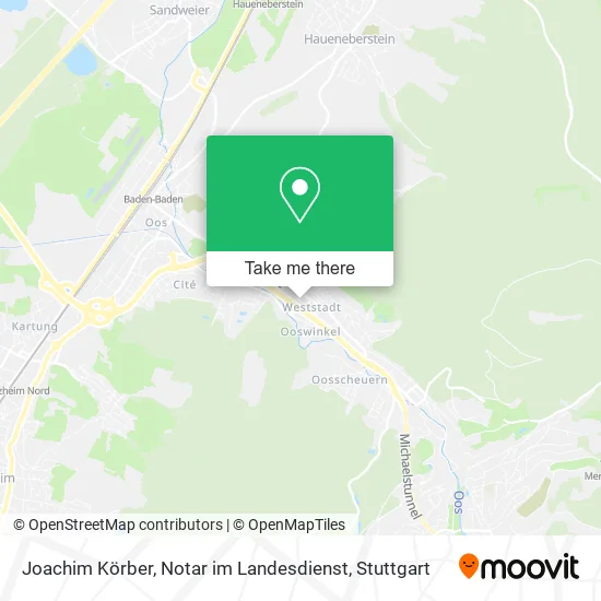 Карта Joachim Körber, Notar im Landesdienst