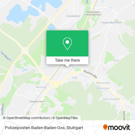 Карта Polizeiposten Baden-Baden-Oos