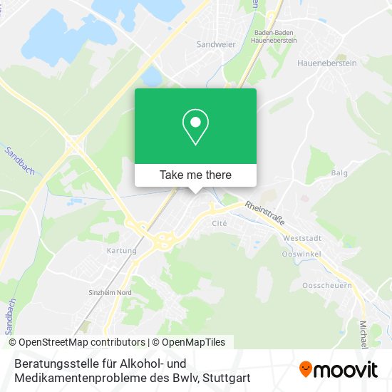 Beratungsstelle für Alkohol- und Medikamentenprobleme des Bwlv map