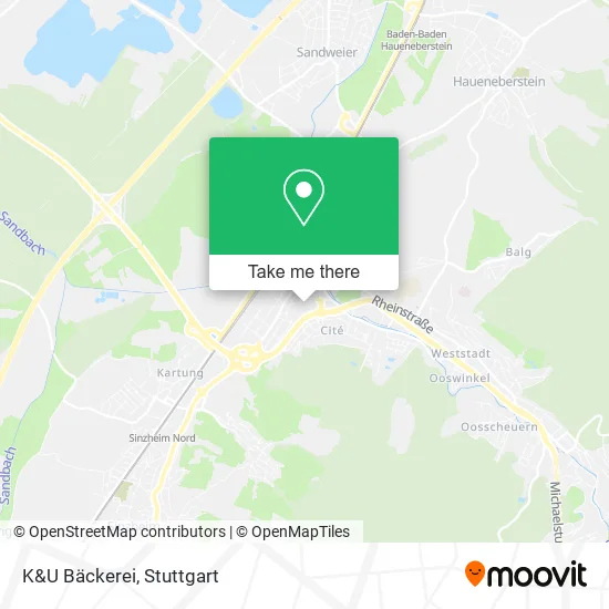 Карта K&U Bäckerei