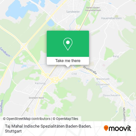 Taj Mahal Indische Spezialitäten Baden-Baden map