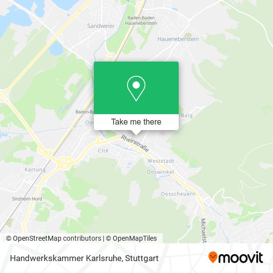 Handwerkskammer Karlsruhe map