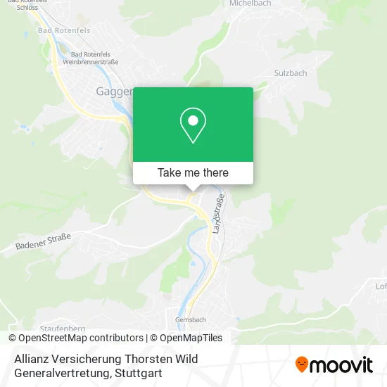 Карта Allianz Versicherung Thorsten Wild Generalvertretung