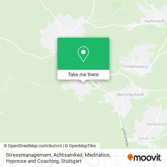 Карта Stressmanagement, Achtsamkeit, Meditation, Hypnose and Coaching