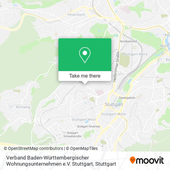 Verband Baden-Württembergischer Wohnungsunternehmen e.V. Stuttgart map