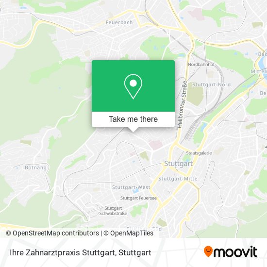 Ihre Zahnarztpraxis Stuttgart map
