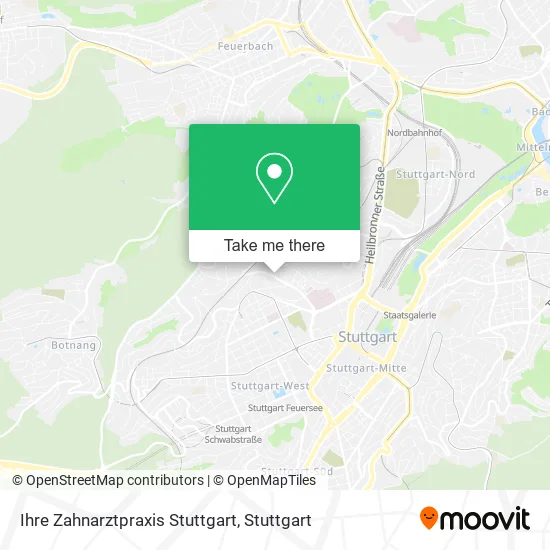 Карта Ihre Zahnarztpraxis Stuttgart