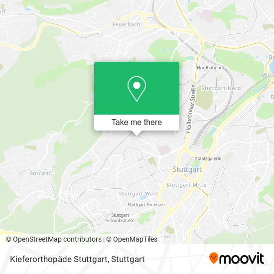 Карта Kieferorthopäde Stuttgart
