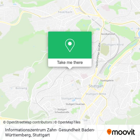 Карта Informationszentrum Zahn- Gesundheit Baden-Württemberg