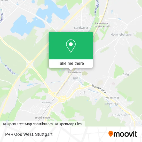 Карта P+R Oos West