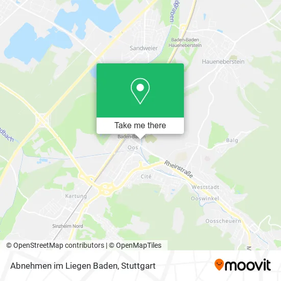 Карта Abnehmen im Liegen Baden