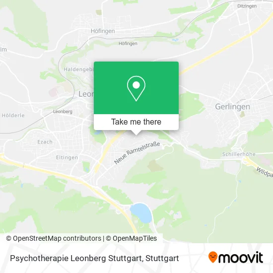 Карта Psychotherapie Leonberg Stuttgart