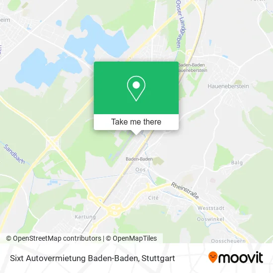 Карта Sixt Autovermietung Baden-Baden