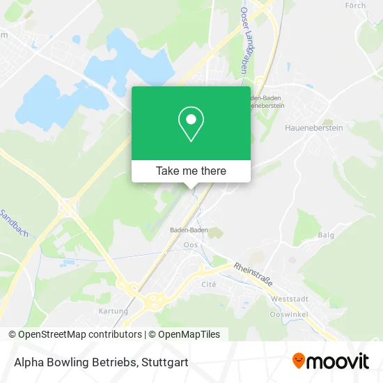 Карта Alpha Bowling Betriebs