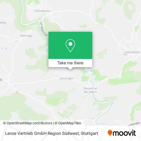 Карта Lenze Vertrieb GmbH Region Südwest