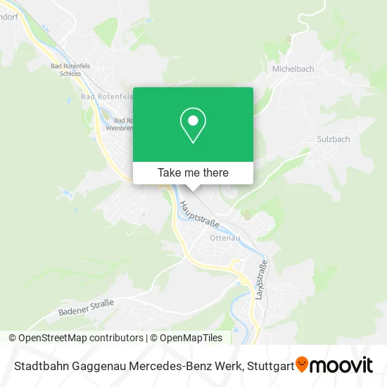 Карта Stadtbahn Gaggenau Mercedes-Benz Werk