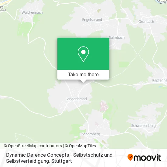 Карта Dynamic Defence Concepts - Selbstschutz und Selbstverteidigung