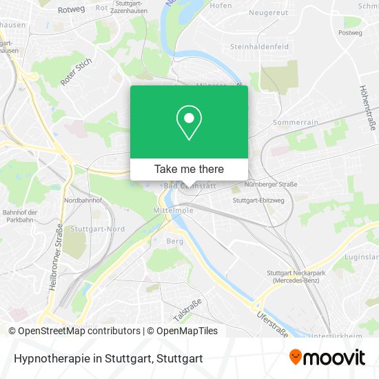 Карта Hypnotherapie in Stuttgart