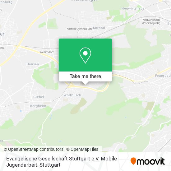 Карта Evangelische Gesellschaft Stuttgart e.V. Mobile Jugendarbeit