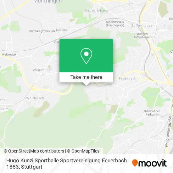Hugo Kunzi Sporthalle Sportvereinigung Feuerbach 1883 map