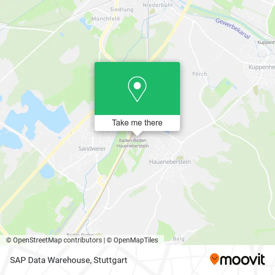 SAP Data Warehouse map
