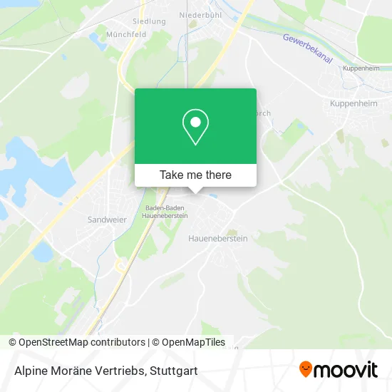 Карта Alpine Moräne Vertriebs