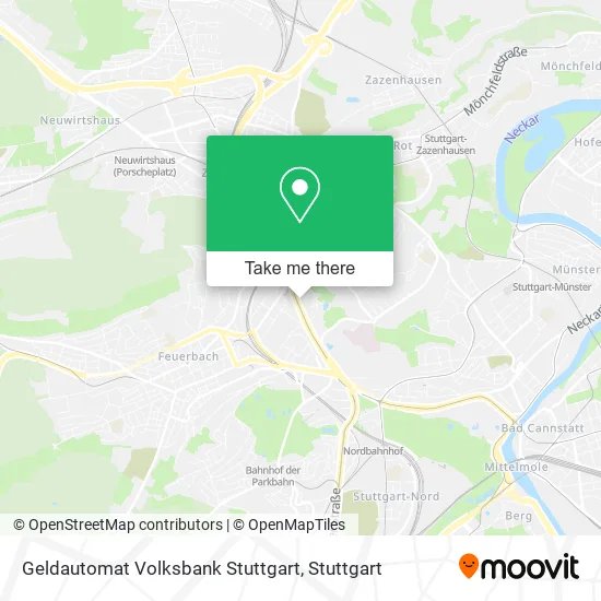 Карта Geldautomat Volksbank Stuttgart
