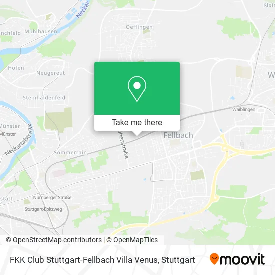 Карта FKK Club Stuttgart-Fellbach Villa Venus