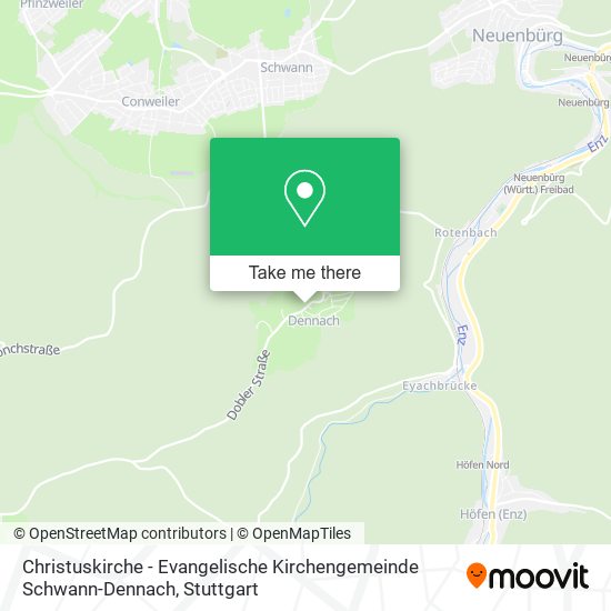 Christuskirche - Evangelische Kirchengemeinde Schwann-Dennach map
