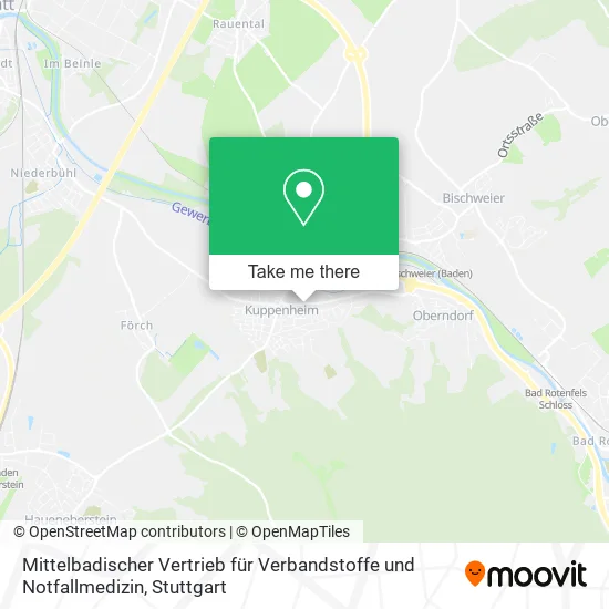 Карта Mittelbadischer Vertrieb für Verbandstoffe und Notfallmedizin