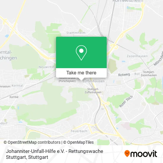 Карта Johanniter-Unfall-Hilfe e.V. - Rettungswache Stuttgart