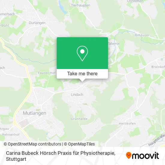 Карта Carina Bubeck Hörsch Praxis für Physiotherapie