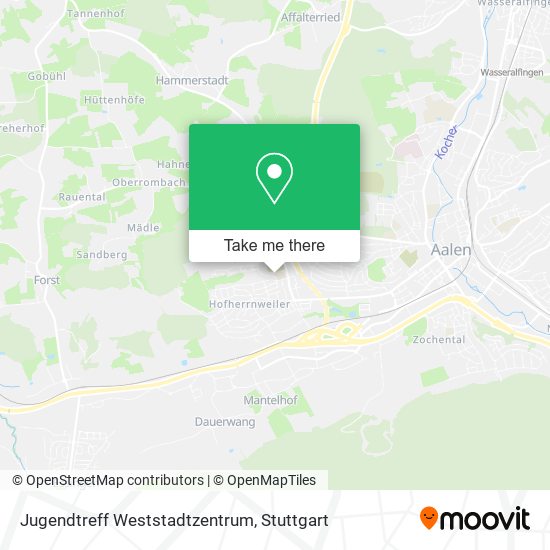 Jugendtreff Weststadtzentrum map